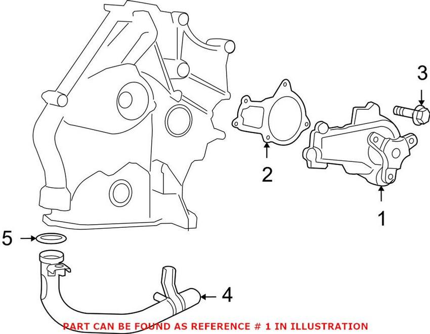 VW Engine Water Pump 7B0121011F